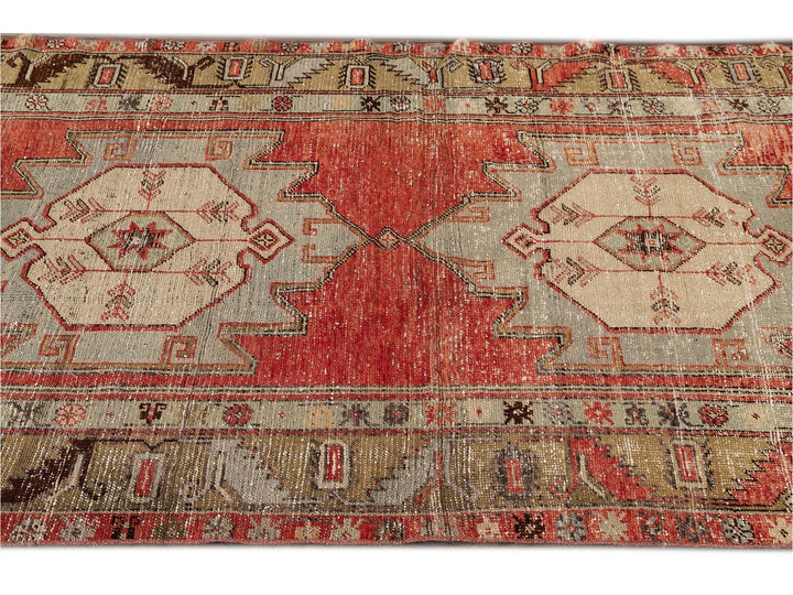 Mid 20th Century Vintage Anatolian Wool Runner Rug, 5' x 11'
