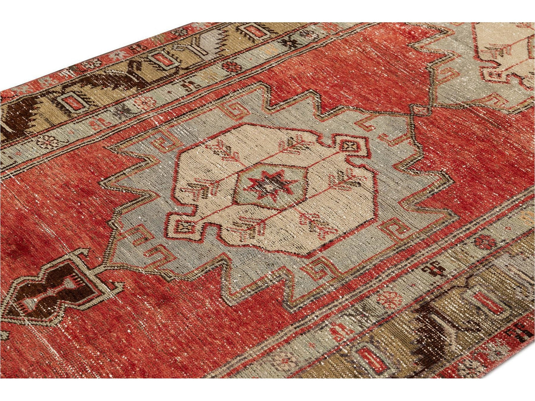 Mid 20th Century Vintage Anatolian Wool Runner Rug, 5' x 11'