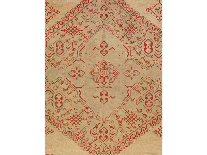 Antique Oushak Wool Rug 15 X 20