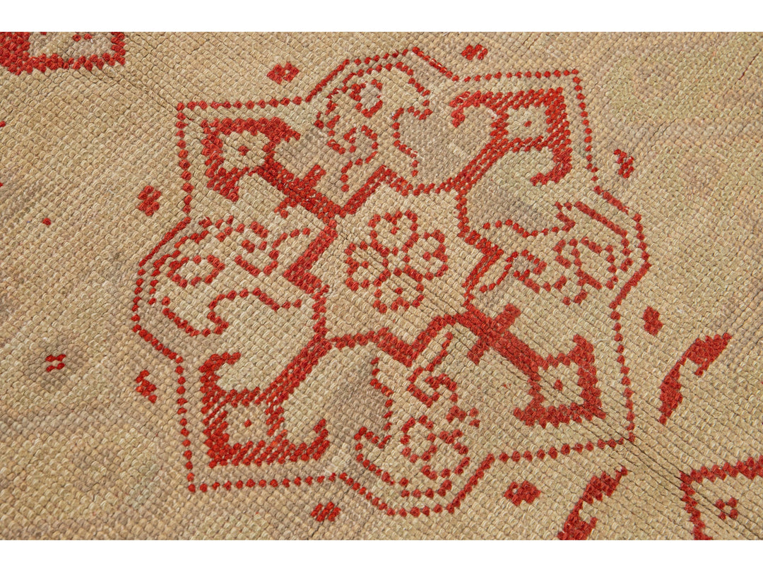 Antique Oushak Wool Rug 15 X 20