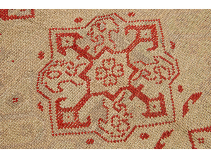 Antique Oushak Wool Rug 15 X 20