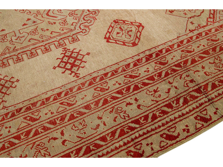 Antique Oushak Wool Rug 15 X 20