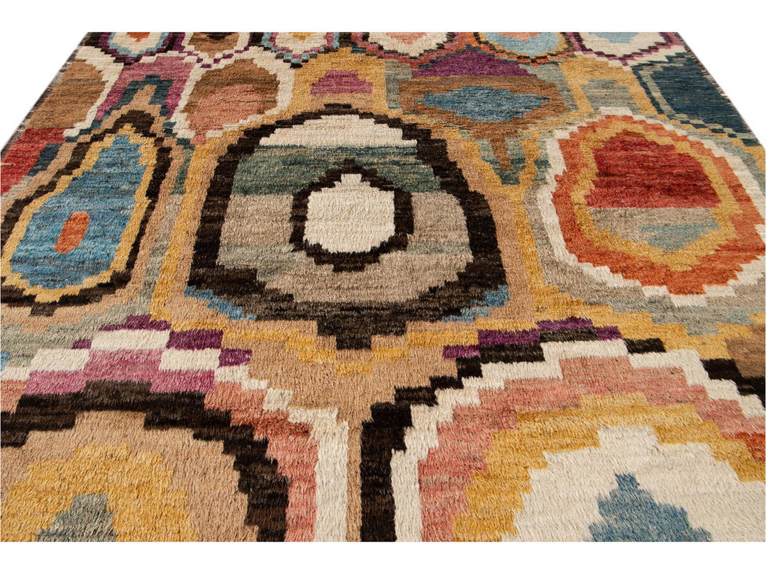 Modern Moroccan Wool Rug 10 X 12