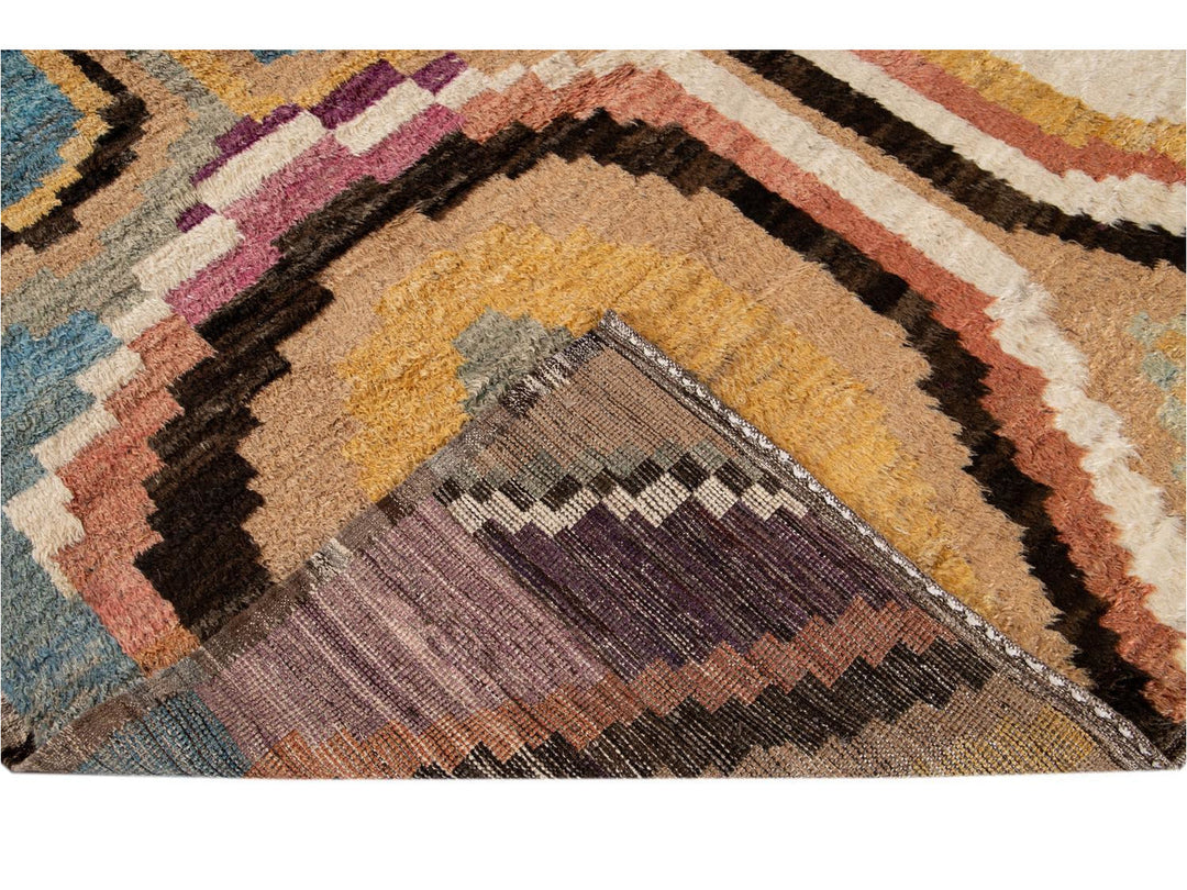 Modern Moroccan Wool Rug 10 X 12