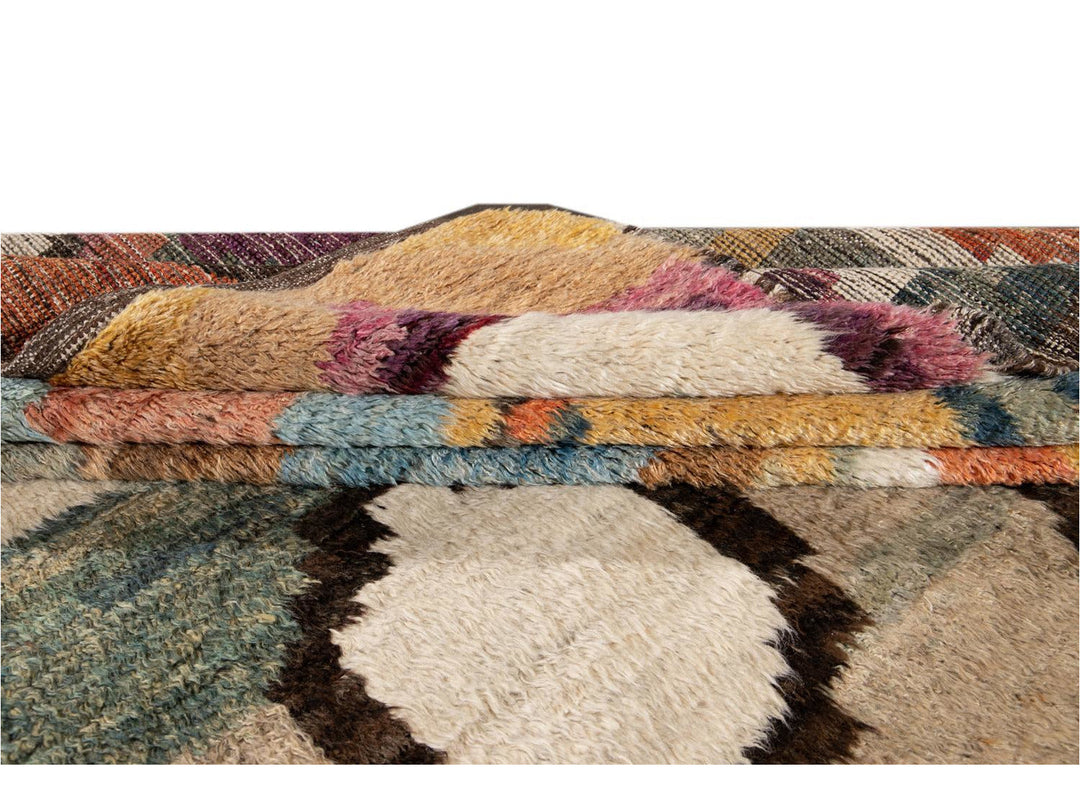 Modern Moroccan Wool Rug 10 X 12