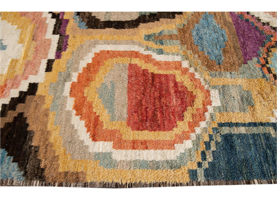 Modern Moroccan Wool Rug 10 X 12