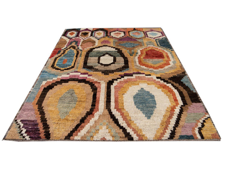 Modern Moroccan Wool Rug 10 X 12