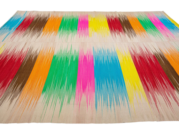 Modern Kilim Wool Rug 10 X 13