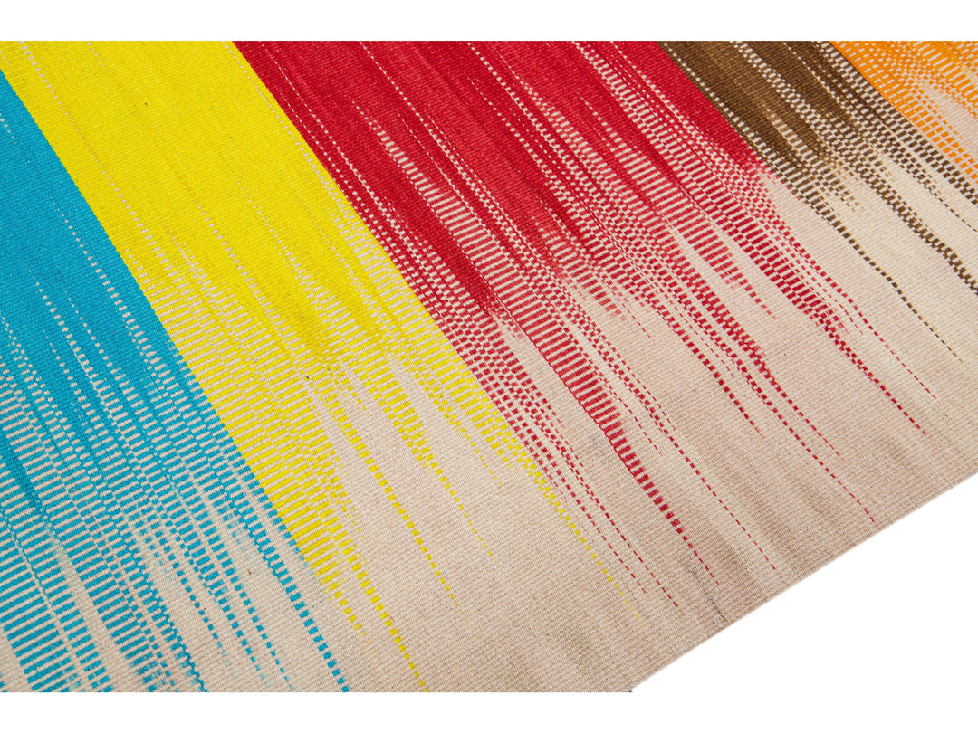 Modern Kilim Wool Rug 10 X 13