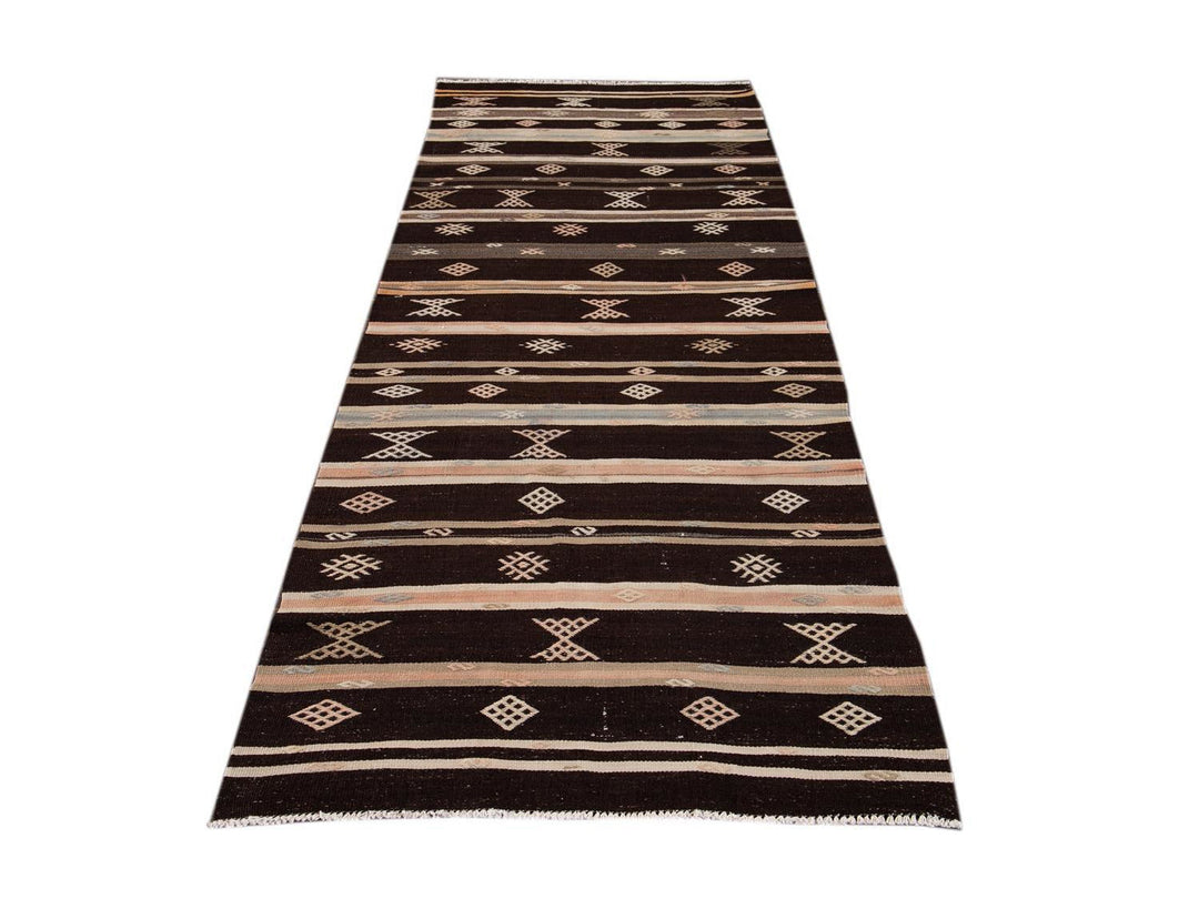 Vintage Kilim Wool Runner 3 X 9