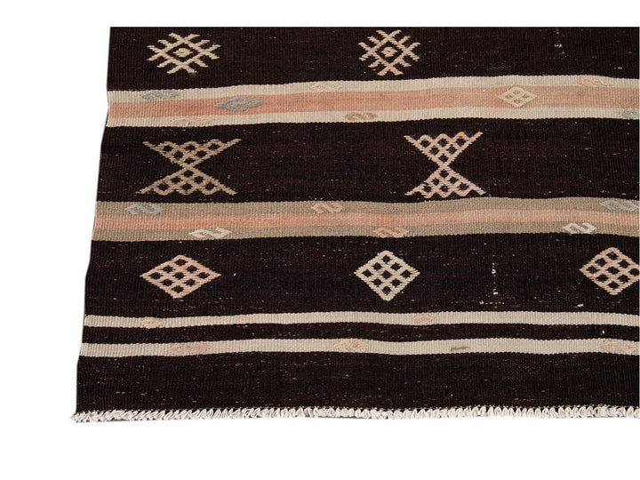 Vintage Kilim Wool Runner 3 X 9