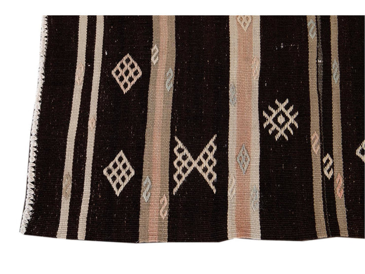 Vintage Kilim Wool Runner 3 X 9