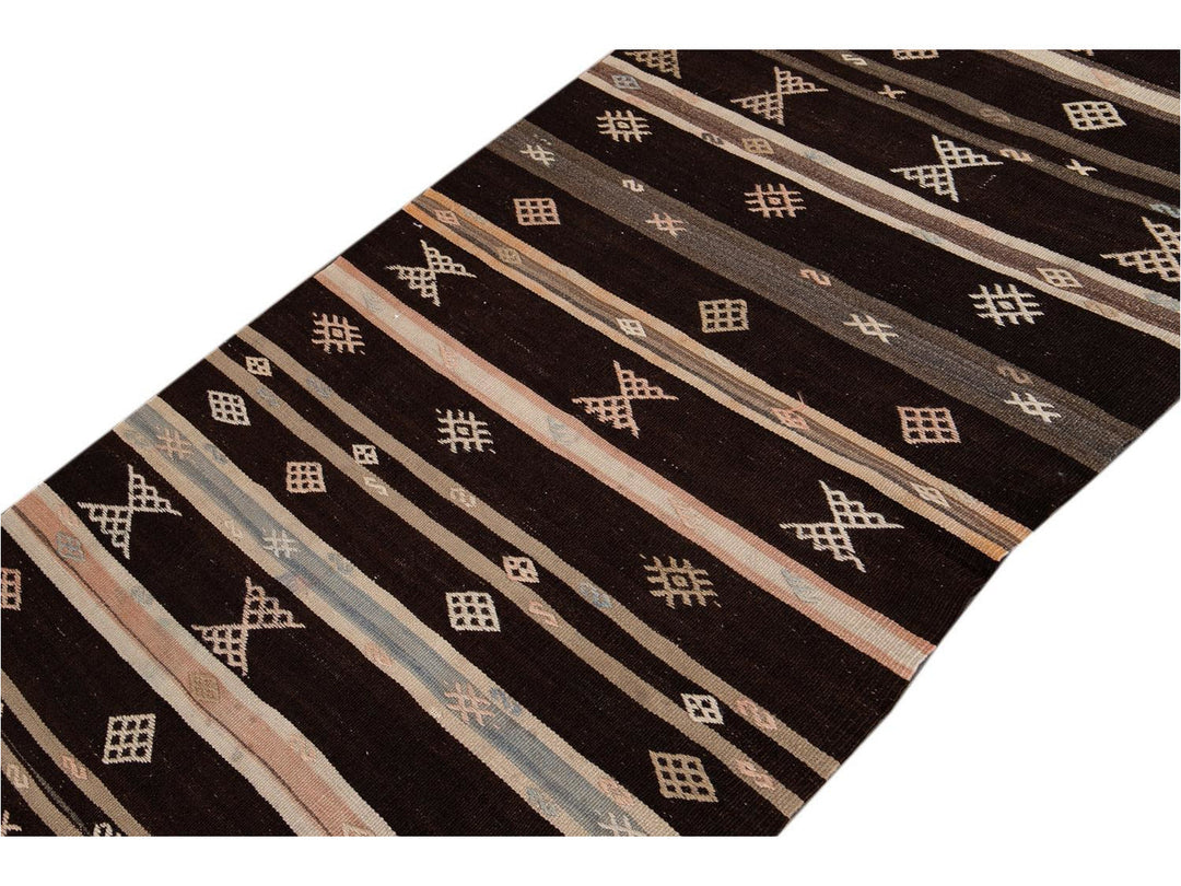Vintage Kilim Wool Runner 3 X 9