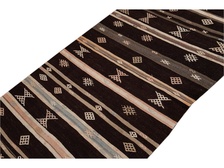 Vintage Kilim Wool Runner 3 X 9