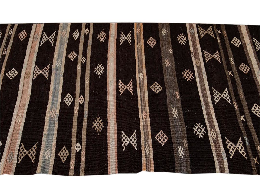 Vintage Kilim Wool Runner 3 X 9