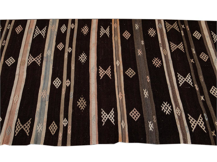 Vintage Kilim Wool Runner 3 X 9