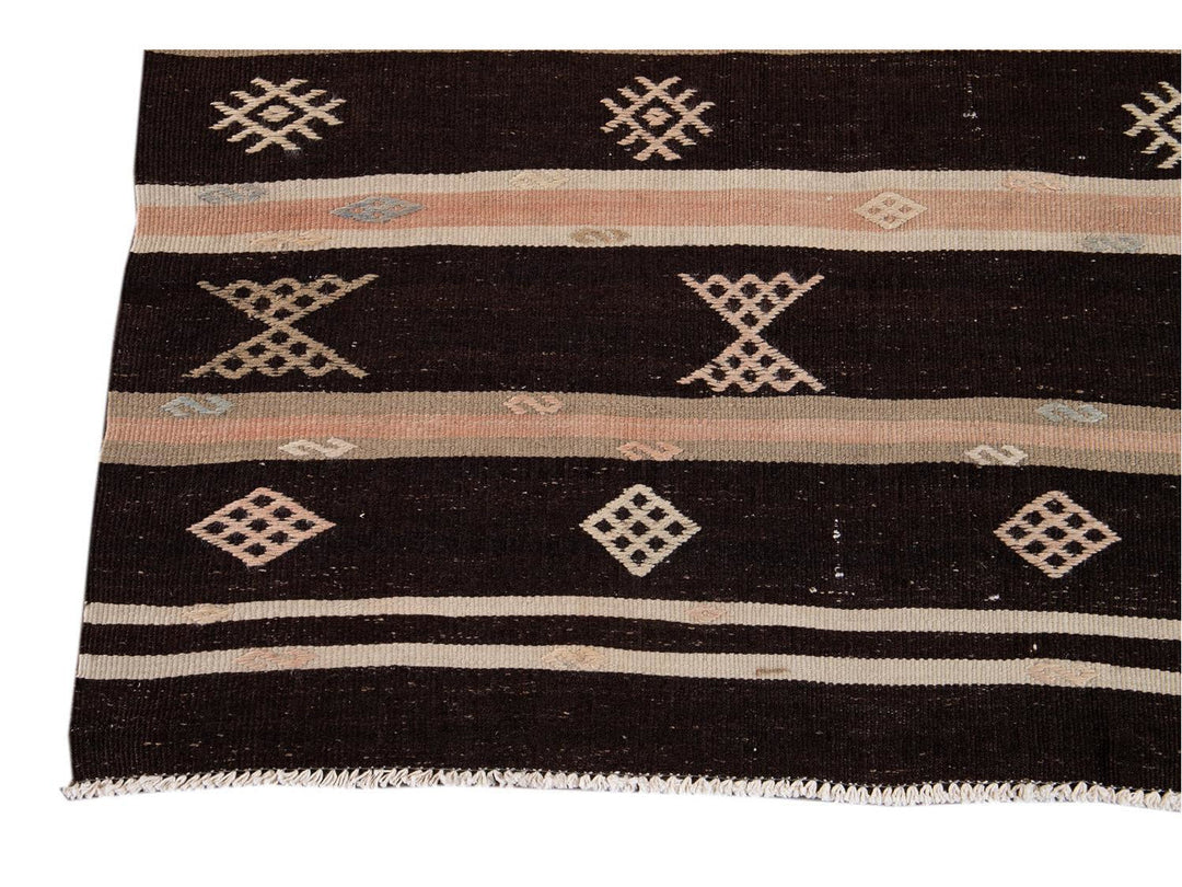 Vintage Kilim Wool Runner 3 X 9