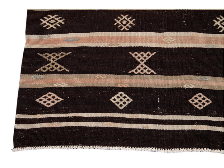 Vintage Kilim Wool Runner 3 X 9