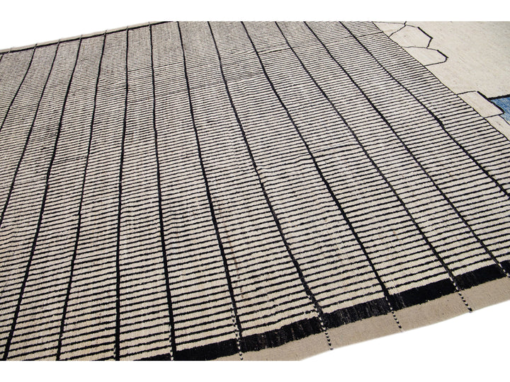 Modern Moroccan Wool Rug 10 X 15