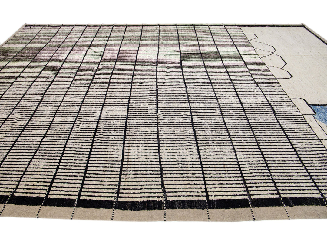 Modern Moroccan Wool Rug 10 X 15