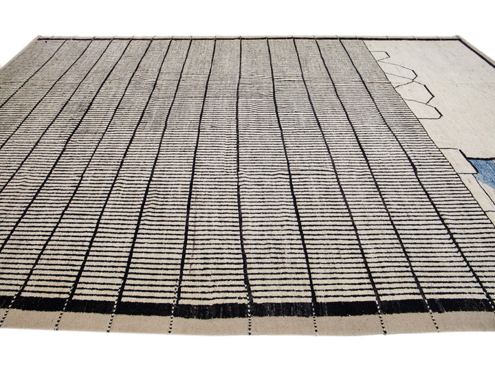 Modern Moroccan Wool Rug 10 X 15