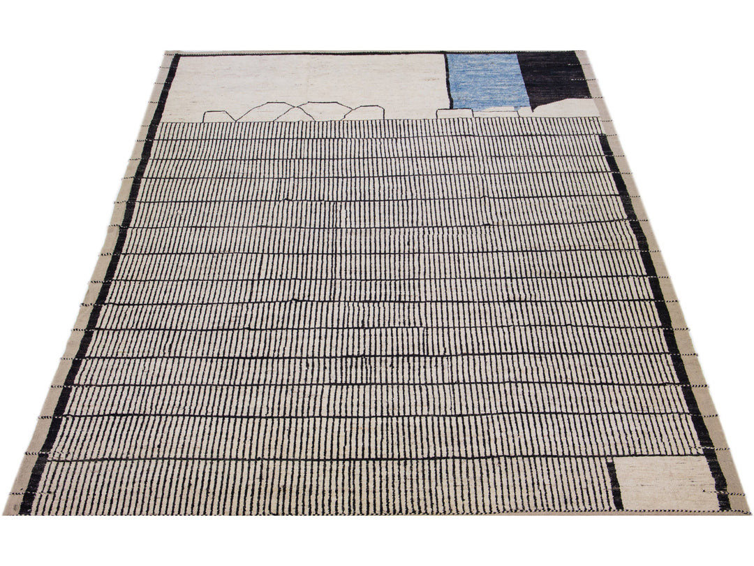 Modern Moroccan Wool Rug 10 X 15