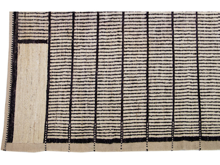 Modern Moroccan Wool Rug 13 X 15