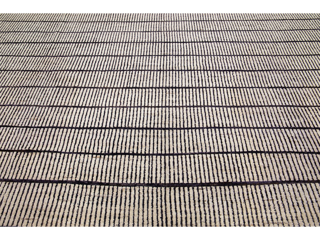 Modern Moroccan Wool Rug 13 X 15