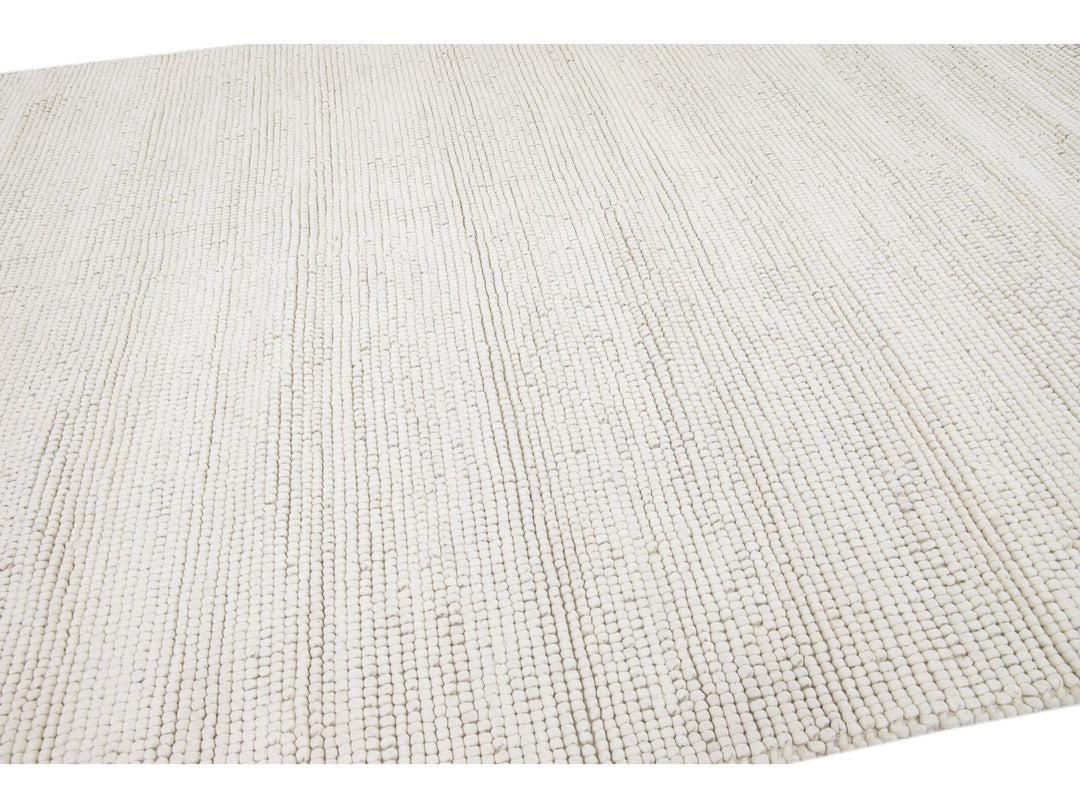 Modern Felted Texture Wool Rug 9 X 12