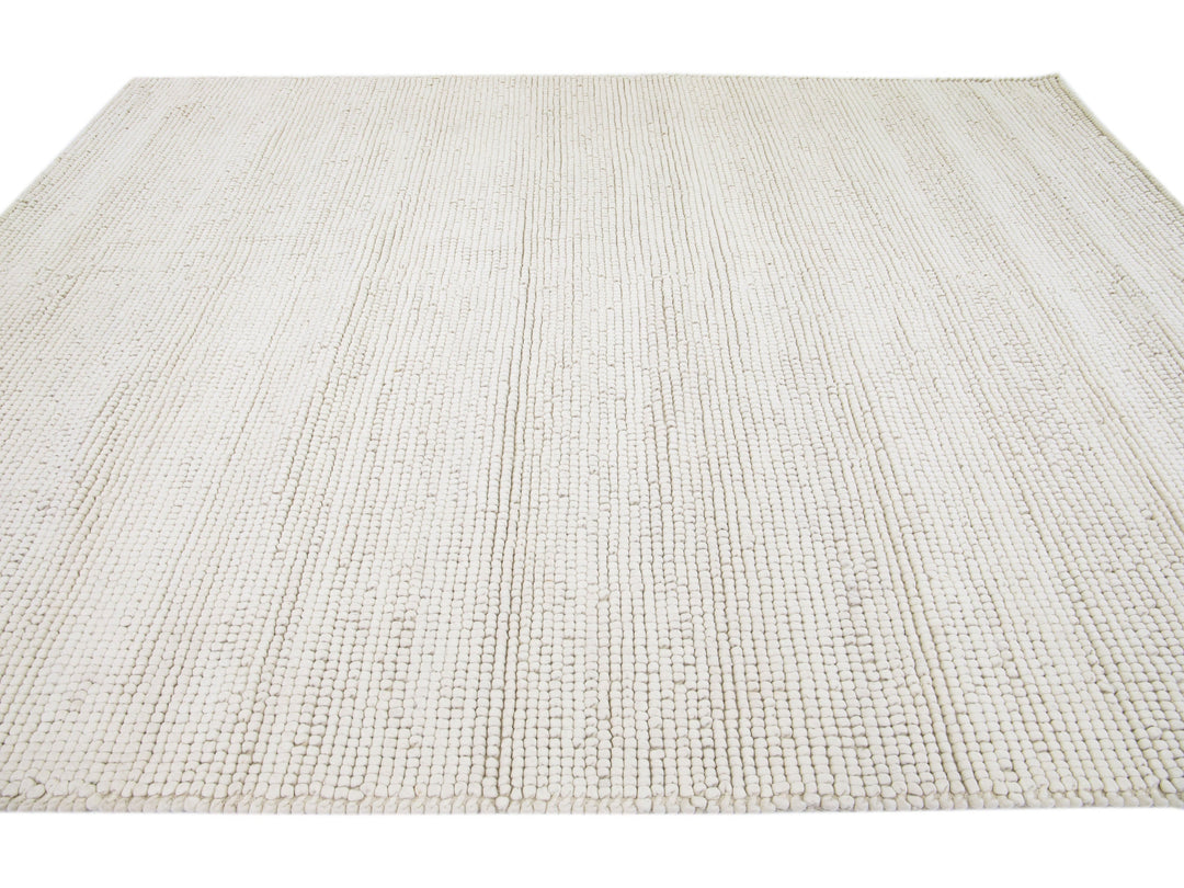 Modern Felted Texture Wool Rug 9 X 12