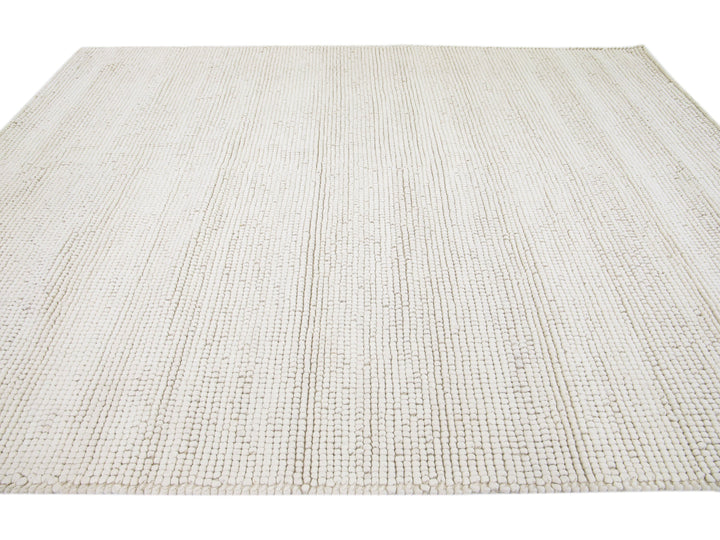 Modern Felted Texture Wool Rug 9 X 12