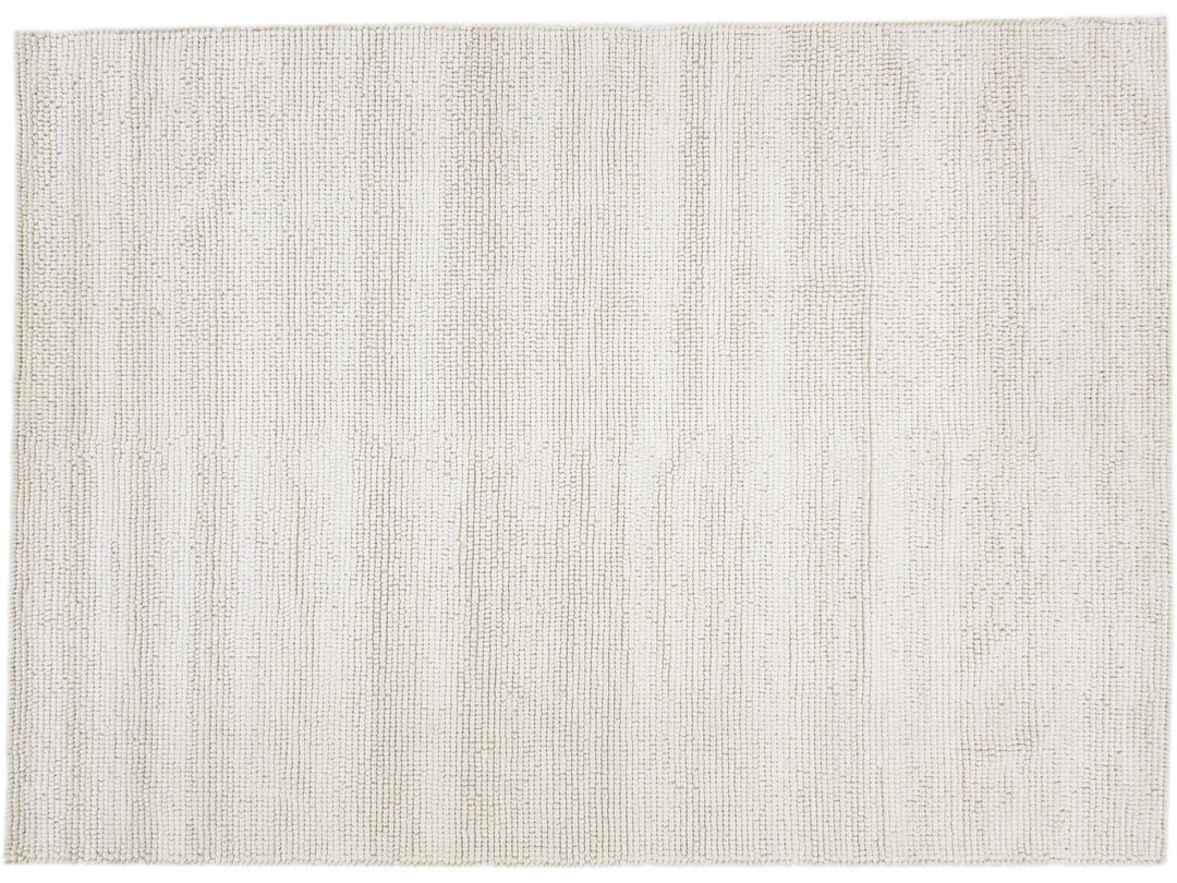 Modern Felted Texture Wool Rug 10 X 14