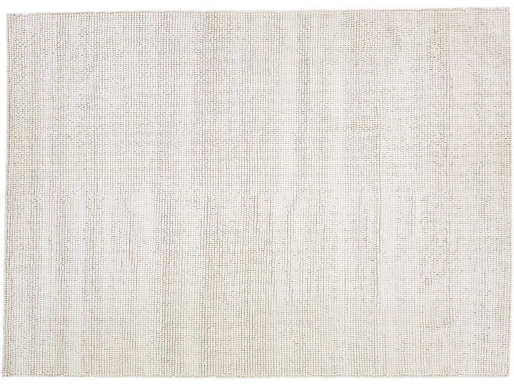 Modern Felted Texture Wool Rug 10 X 14