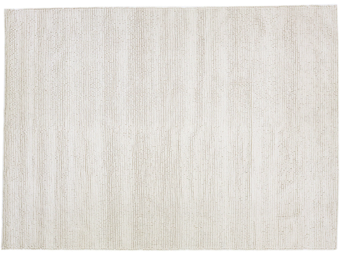 Modern Felted Texture Wool Rug 10 X 14