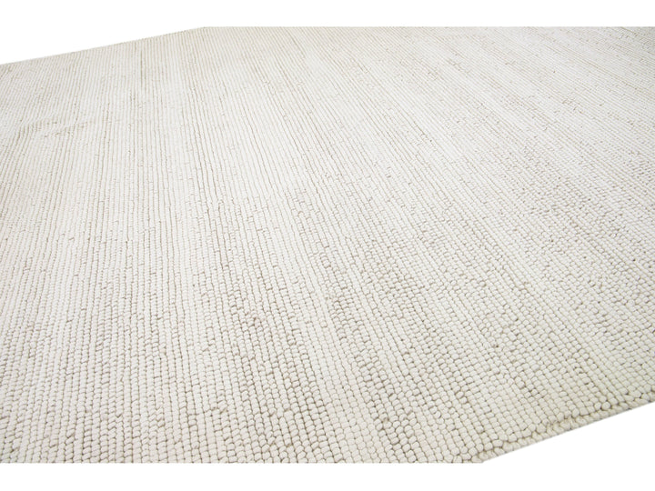 Modern Felted Texture Wool Rug 12 X 15