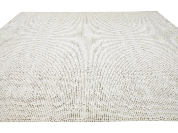 Modern Felted Texture Wool Rug 12 X 15