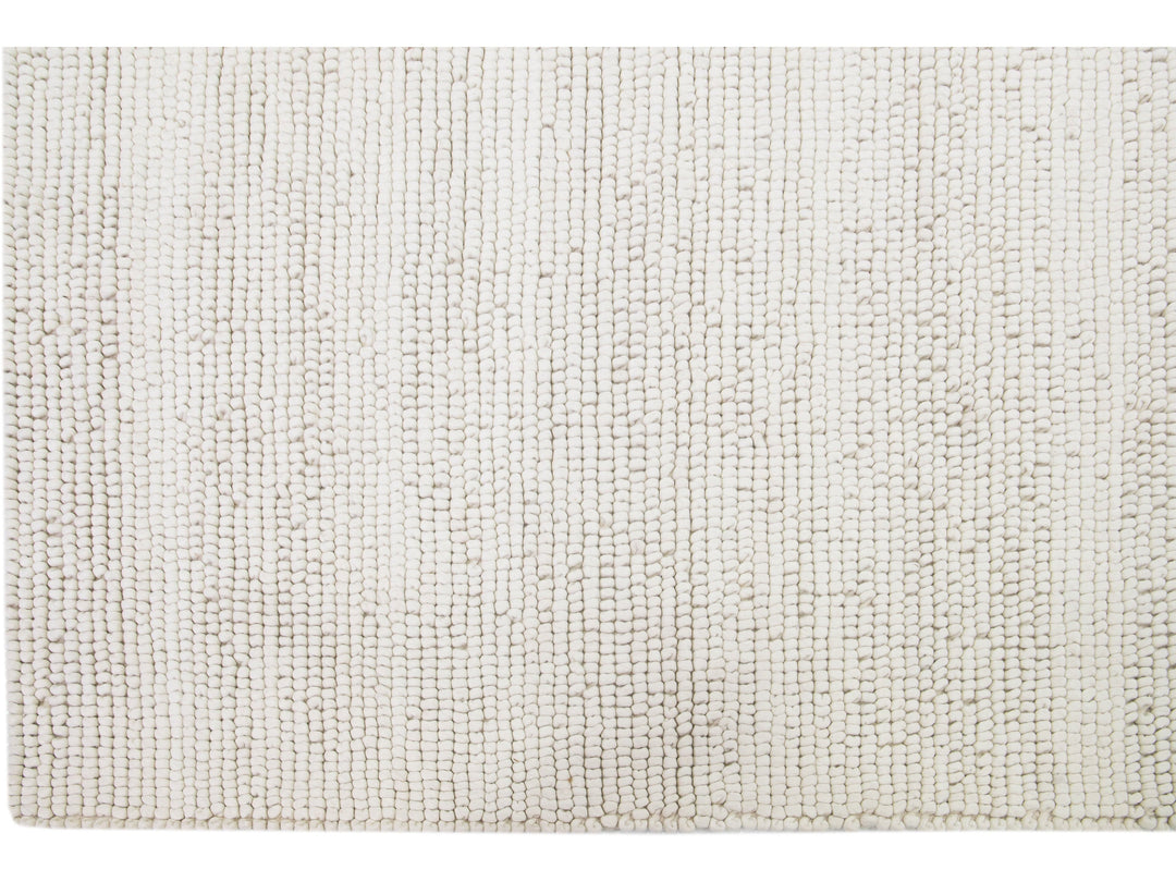 Modern Felted Texture Wool Rug 12 X 15