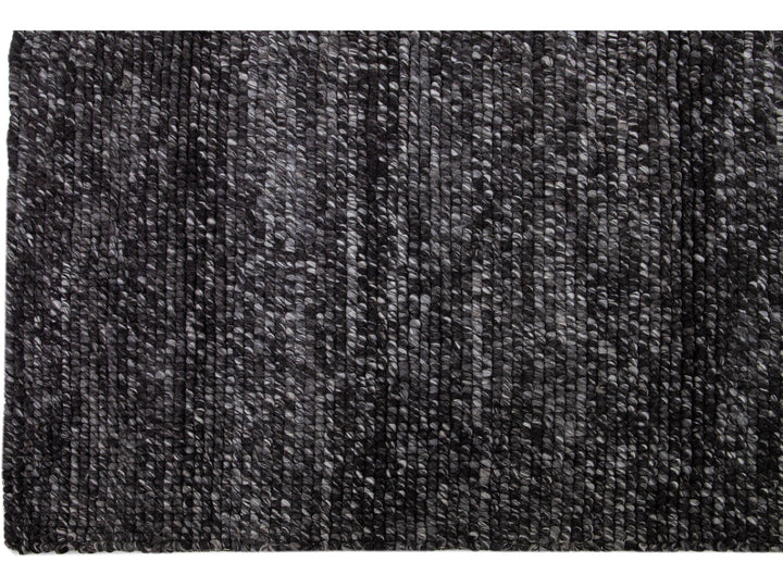 Modern Felted Texture Wool Rug 10 X 14