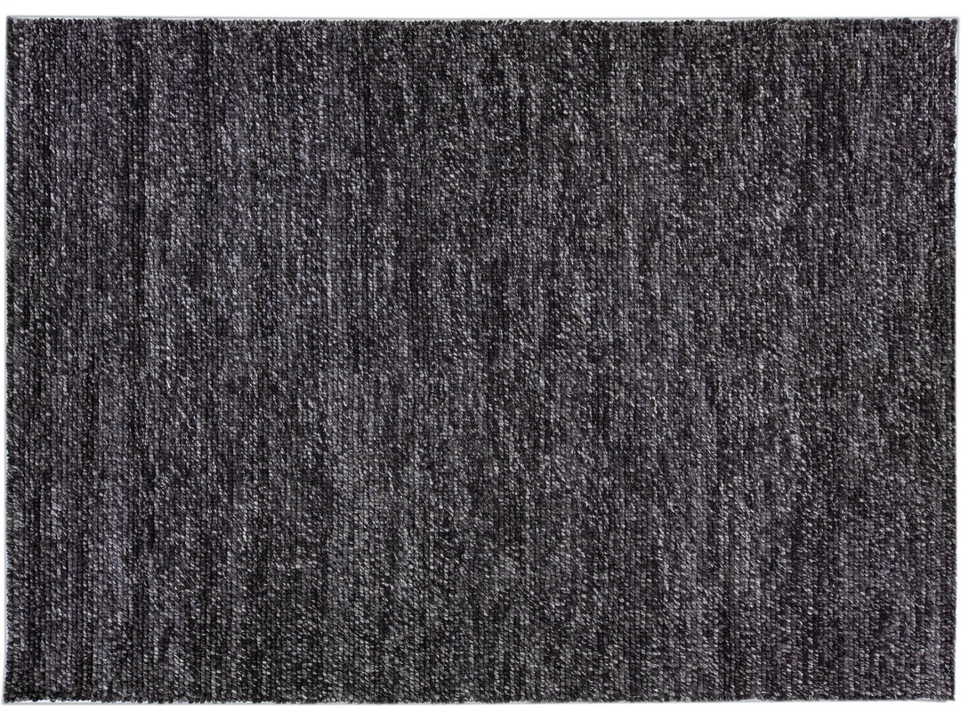 Modern Felted Texture Wool Rug 10 X 14