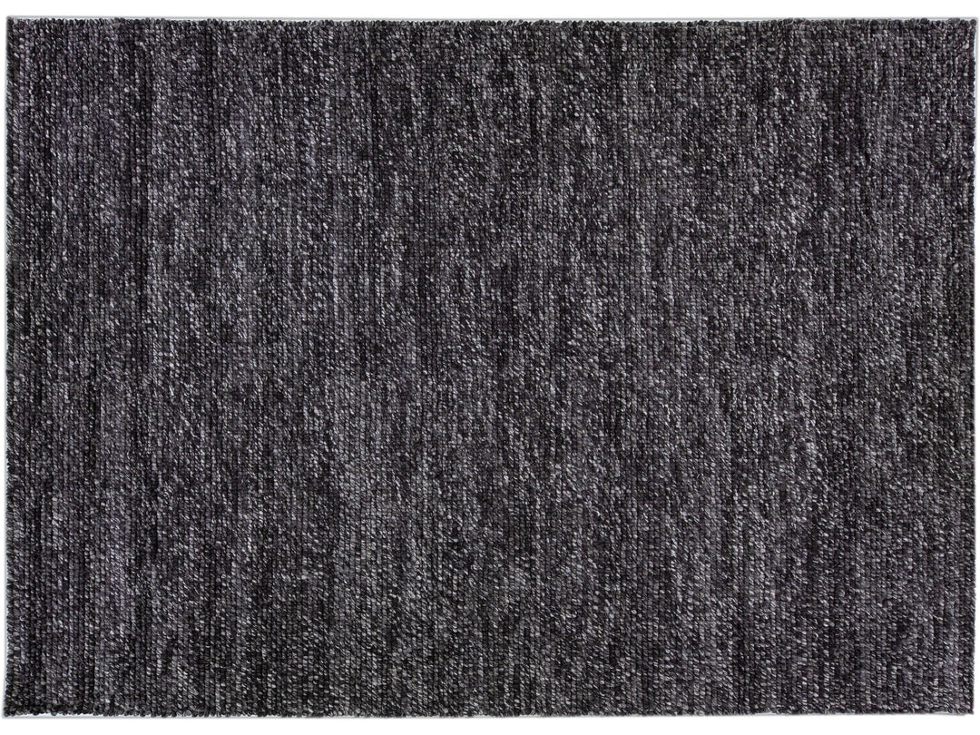 Modern Felted Texture Wool Rug 10 X 14