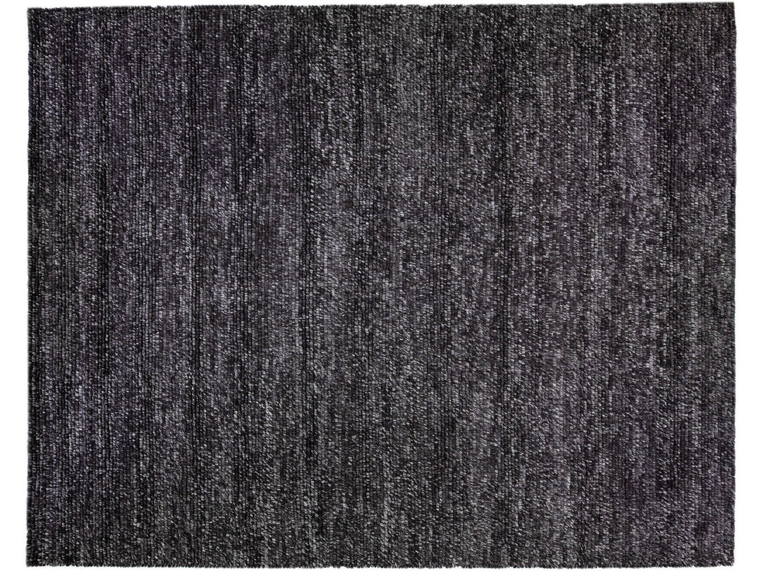 Modern Felted Texture Wool Rug 12 X 15