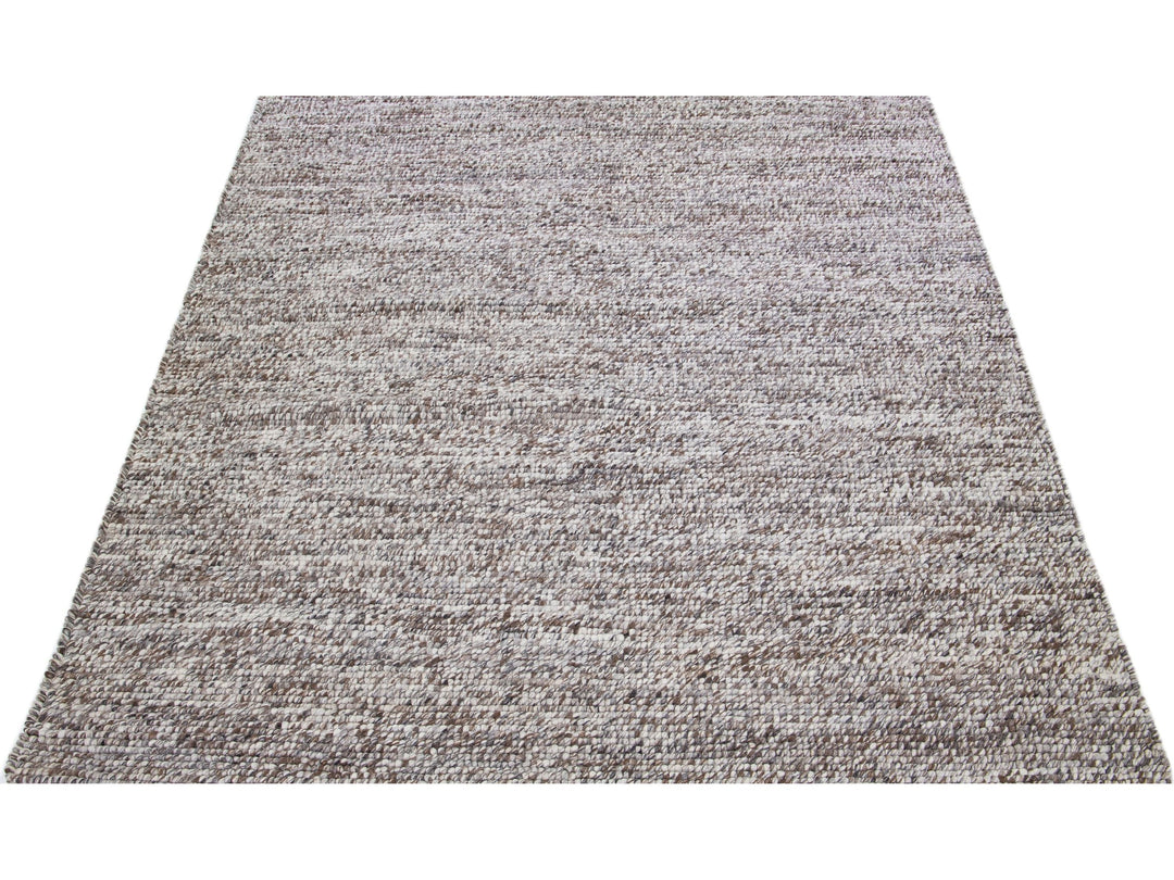 Modern Textured/Felt Wool Rug 9 X 12