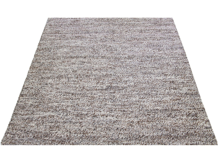 Modern Textured/Felt Wool Rug 9 X 12