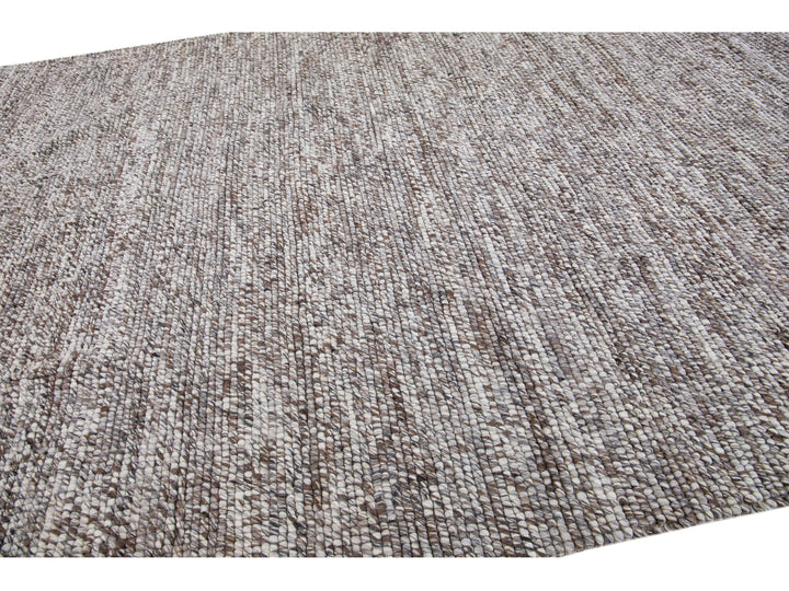 Modern Felted Texture Wool Rug 10 X 14