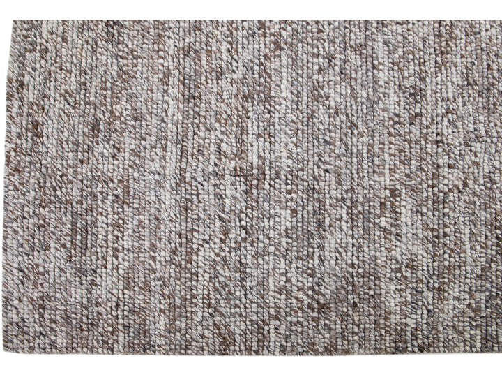 Modern Felted Texture Wool Rug 10 X 14