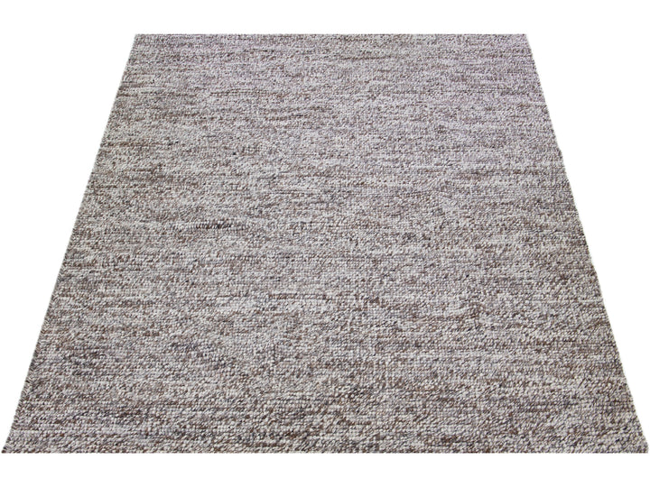 Modern Felted Texture Wool Rug 10 X 14