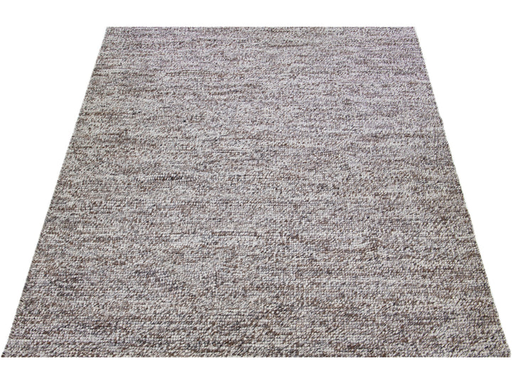 Modern Felted Texture Wool Rug 10 X 14