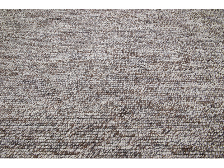 Modern Felted Texture Wool Rug 10 X 14