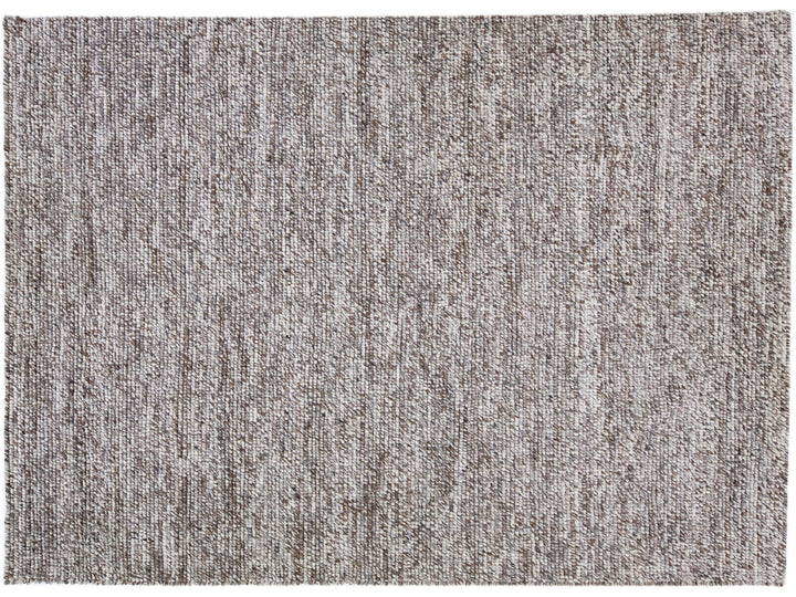 Modern Felted Texture Wool Rug 10 X 14