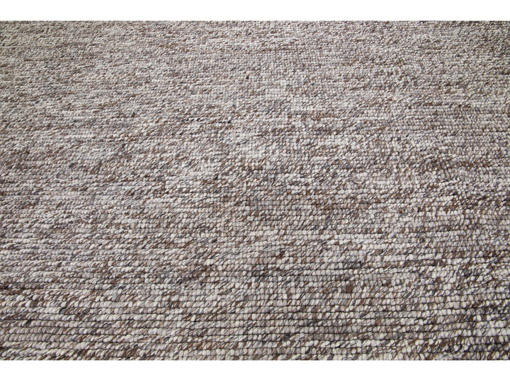 Modern Felted Texture Wool Rug 12 X 15